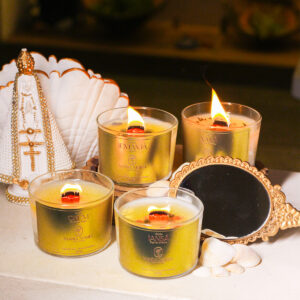 Coleção 4 Velas Aromáticas Yabás 100g (Iemanjá, Iansã, Nanã e Oxum)