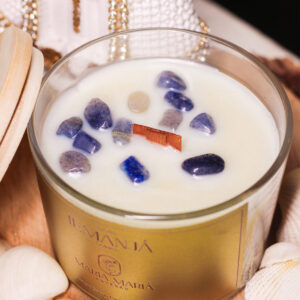 Vela Aromática Artesanal Iemanjá Oceano 100g | Coleção Yabás