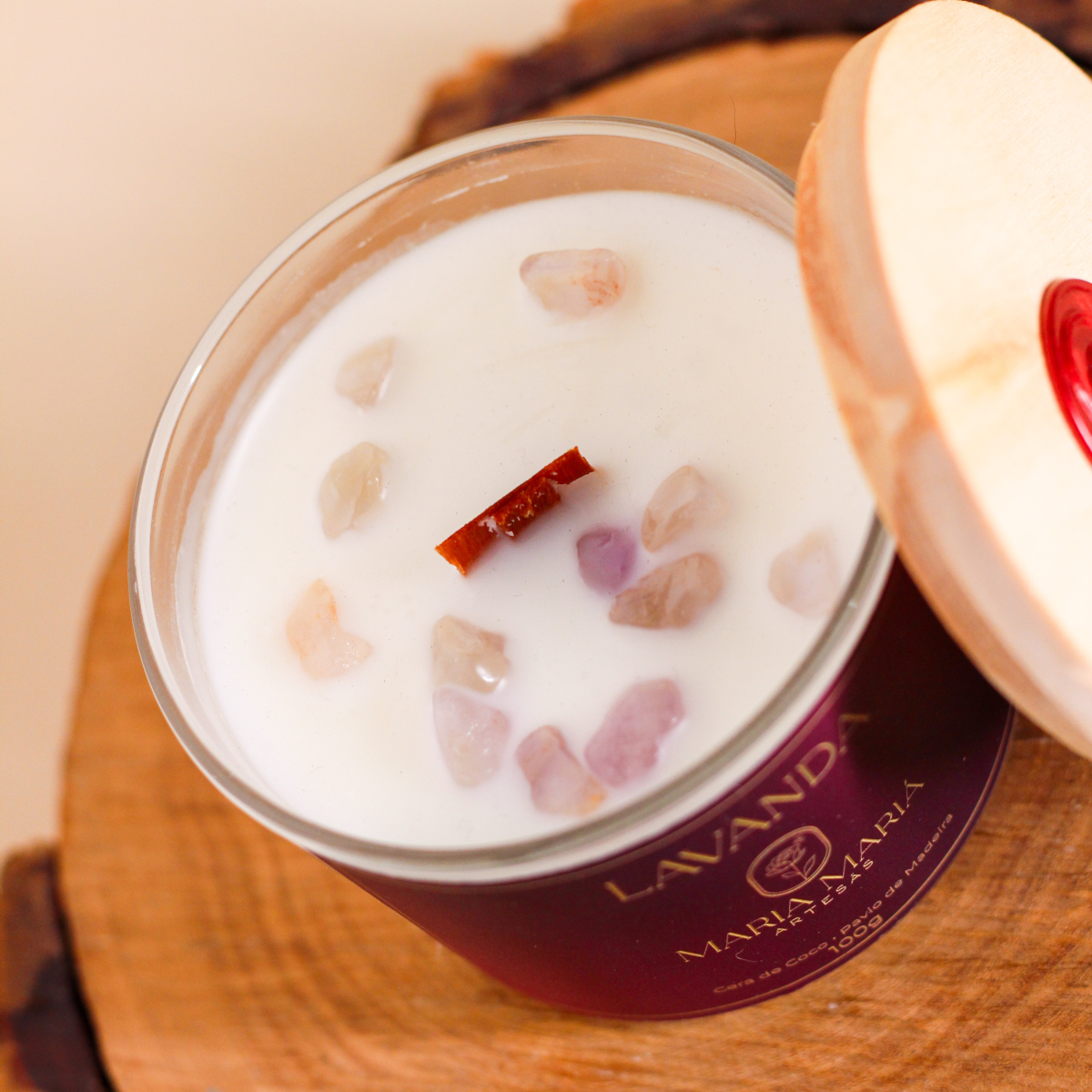 Vela Aromática Artesanal de Lavanda Francesa 100g - Imagem 5