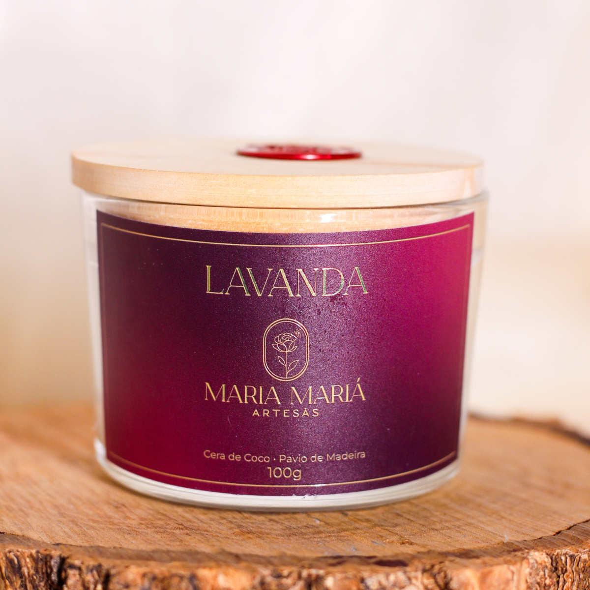 Vela Aromática Artesanal de Lavanda Francesa 100g - Imagem 6