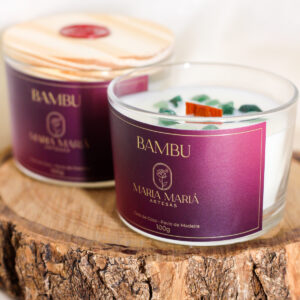 Vela Aromática de Bambu 100g Vegana
