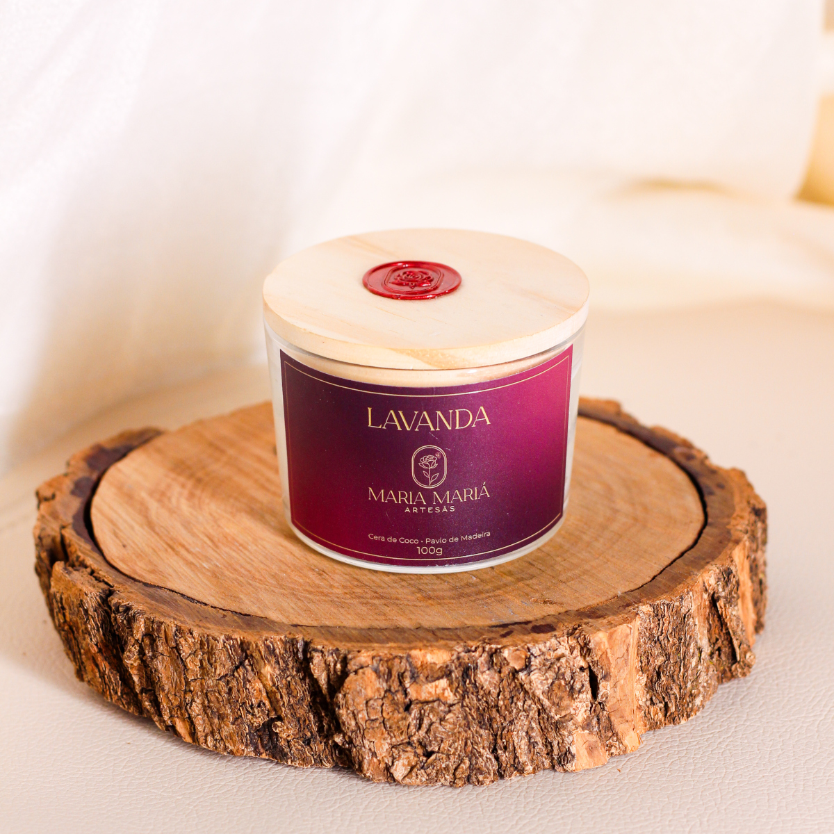 Vela Aromática Artesanal de Lavanda Francesa 100g - Imagem 7