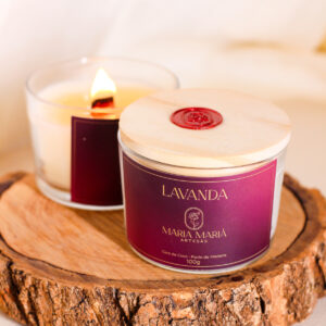 Vela Aromática Artesanal de Lavanda Francesa 100g
